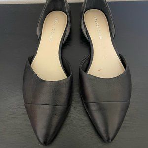 Franco Sarto Women's Hawk Black Leather D'Orsay Flat